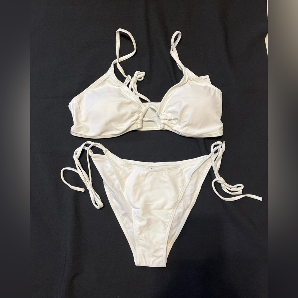 String Bikini, White, Lg